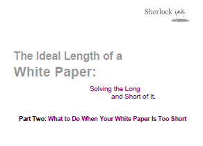 The Ideal Length Of a White Paper - Part 2